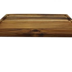 Mountain Woods / Simply Bamboo Mountain Woods Brown Teak Wood Cutting Board W/ Juice Groove - 18