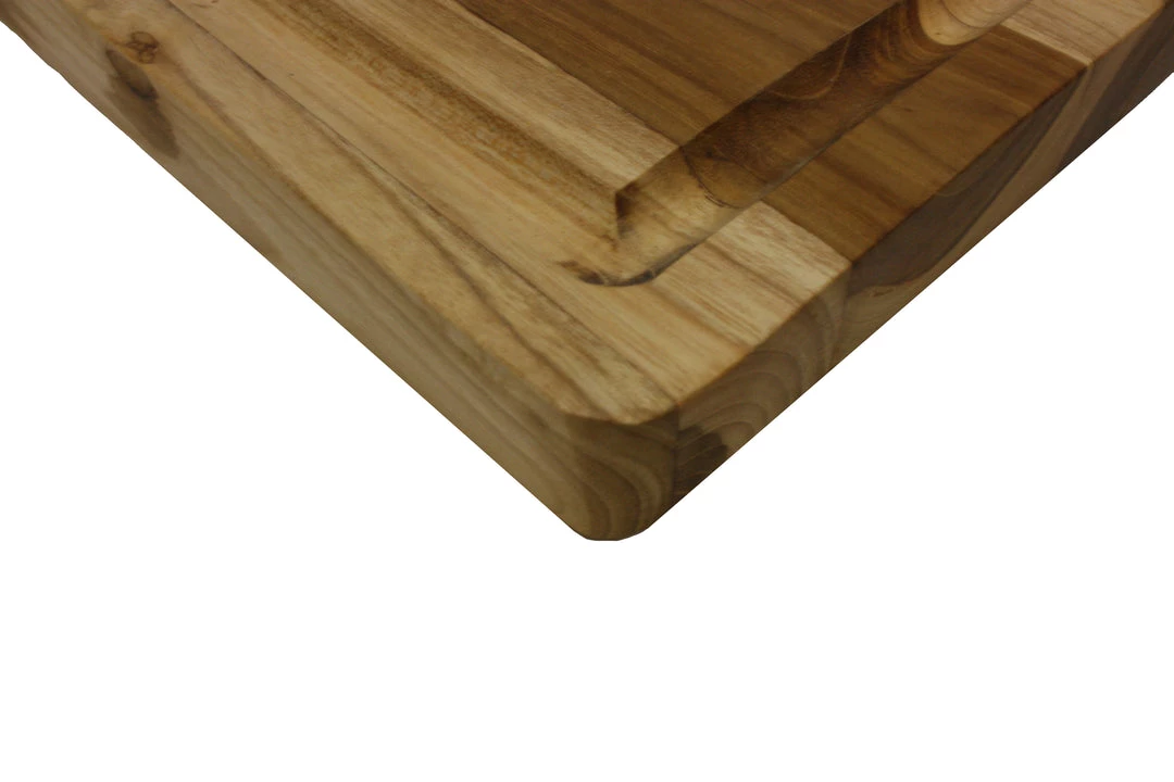 On Sale Mountain Woods Brown Teak Cutting Board - Rectangle Edge Grain Butcher Block W/ Juice Groove - 19" 5 On Sale Mountain Woods Brown Teak Cutting Board - Rectangle Edge Grain Butcher Block W/ Juice Groove - 19"