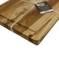 On Sale Mountain Woods Brown Teak Cutting Board - Rectangle Edge Grain Butcher Block W/ Juice Groove - 19" 10 On Sale Mountain Woods Brown Teak Cutting Board - Rectangle Edge Grain Butcher Block W/ Juice Groove - 19