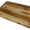 On Sale Mountain Woods Brown Teak Cutting Board - Rectangle Edge Grain Butcher Block W/ Juice Groove - 19"