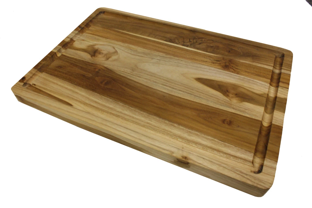 On Sale Mountain Woods Brown Teak Cutting Board - Rectangle Edge Grain Butcher Block W/ Juice Groove - 19" 3 On Sale Mountain Woods Brown Teak Cutting Board - Rectangle Edge Grain Butcher Block W/ Juice Groove - 19"