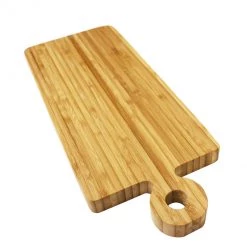 Simply Bamboo Natural Brown Organic Edge-Grain Bamboo Wood Paddle Server/Cutting Board, 16”X6”X.750” On Sale
