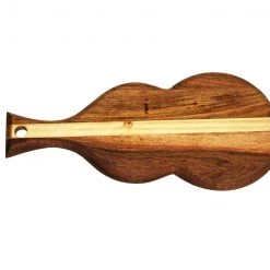 On Sale Mountain Woods Natural Brown Violin Serving/Cutting Board Made With Organic Acacia Wood, 18”X8.5”X.625”