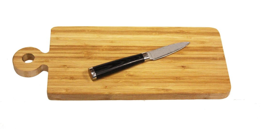 Simply Bamboo Natural Brown Organic Edge-Grain Bamboo Wood Paddle Server/Cutting Board, 16”X6”X.750” On Sale 5 Simply Bamboo Natural Brown Organic Edge-Grain Bamboo Wood Paddle Server/Cutting Board, 16”X6”X.750” On Sale