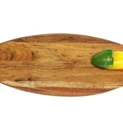 Mountain Woods Fish Shaped Serving/Cutting Board Made With Organic Brown Acacia Wood, 27