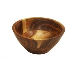 On Sale Mountain Woods 7” Organic Brown Wood Bowl | Serving Salad, Pasta, Fruits, Dessert, Cereal, Snacks | Decorative Bowl | Perfect Gift - 7" X 7" X 3.25"