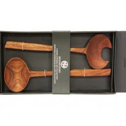 On Sale Mountain Woods Set Of 2 Luxury & Elegant Acacia Salad Server / Utensil Set - 12