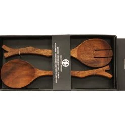 Mountain Woods Set Of 2 Luxury & Elegant Acacia Salad Server / Utensil Set - 12