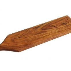 Mountain Woods Serving/Cutting Paddle Board Made With Organic Brown Acacia Wood, 24"X6"X.625"