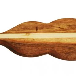 On Sale Mountain Woods Natural Brown Violin Serving/Cutting Board Made With Organic Acacia Wood, 18”X8.5”X.625”