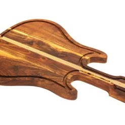 On Sale Mountain Woods Guitar Serving/Cutting Board Made With Organic Brown Acacia Wood, 22”X14.5”X1”