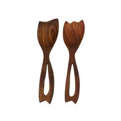 On Sale Mountain Woods Set Of 2 Luxury & Elegant Acacia Salad Server / Utensil Set - 12"