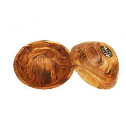 Mountain Woods Large Organic Brown Wood Bowl | Serving Salad, Pasta, Fruits, Dessert, Cereal, Snacks | Decorative Bowl | Perfect Gift - 12