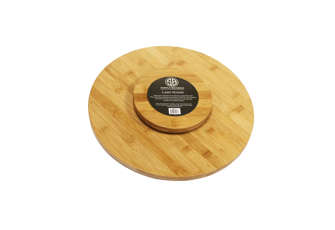 Simply Bamboo Wood Lazy Susan Kitchen Turntable 13.5 " Diameter X 1.5”H 5 Simply Bamboo Wood Lazy Susan Kitchen Turntable 13.5 " Diameter X 1.5”H