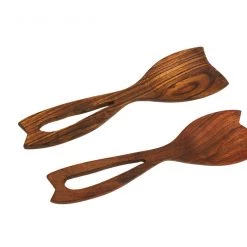 On Sale Mountain Woods Set Of 2 Luxury & Elegant Acacia Salad Server / Utensil Set - 12"