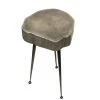 Mountain Woods Live Edge Stool/Side Table Made With Hand Selected Organic Acacia Wood, Modern Grey Finished 14”X14”X18” On Sale