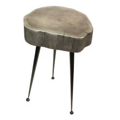 Mountain Woods Live Edge Stool/Side Table Made With Hand Selected Organic Acacia Wood, Modern Grey Finished 14”X14”X18” On Sale 8 Mountain Woods Live Edge Stool/Side Table Made With Hand Selected Organic Acacia Wood, Modern Grey Finished 14”X14”X18” On Sale