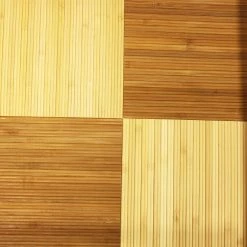 Simply Bamboo Brown & Tan Ottoman/Serving Tray, 15”X15”X2” On Sale