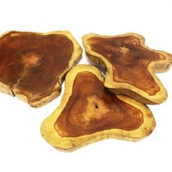 On Sale Mountain Woods Live Edge Side Table Hand Made With Selected Organic Brazilian Teak Wood, Natural Finished, 18”X18”X18” 11 On Sale Mountain Woods Live Edge Side Table Hand Made With Selected Organic Brazilian Teak Wood, Natural Finished, 18”X18”X18”