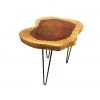 On Sale Mountain Woods Live Edge Side Table / Stool Made With Hand Selected Organic Brown Acacia Wood, 20”X20”X20”
