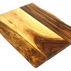Mountain Woods Brown Hand Crafted Live Edge Acacia Cutting Board/Serving Tray - 15