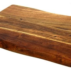 Mountain Woods Brown Hand Crafted Live Edge Acacia Cutting Board/Serving Tray - 15"