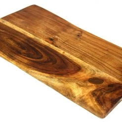 Mountain Woods Brown Hand Crafted LIVE EDGE Cutting Board/Serving Tray Made With Solid Acacia Hard Wood - 16