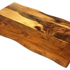 Mountain Woods Brown Hand Crafted LIVE EDGE Cutting Board/Serving Tray Made With Solid Acacia Hard Wood - 16" On Sale