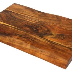 Mountain Woods Brown Hand Crafted Live Edge Acacia Cutting Board/Serving Tray - 20" On Sale