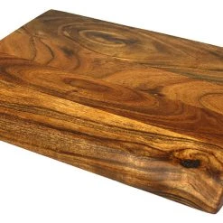 On Sale Mountain Woods Brown Hand Crafted LIVE EDGE Cutting Board/Serving Tray Made With Solid Acacia Hard Wood - 15