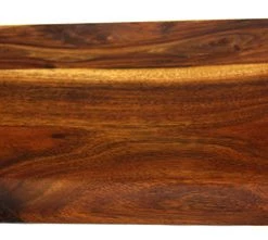 On Sale Mountain Woods Brown Hand Crafted LIVE EDGE Cutting Board/Serving Tray Made With Solid Acacia Hard Wood - 18"