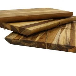 Mountain Woods, Large Brown Hand Crafted Live Edge Teak Cutting Board/Serving Tray | Cheese Board | Chopping Board | Charcuterie Board | Reversible Butcher Block – 15"x11"x1" Serving Trays