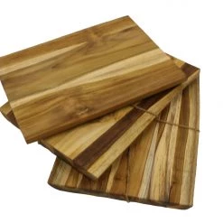 Mountain Woods, Large Brown Hand Crafted Live Edge Teak Cutting Board/Serving Tray | Cheese Board | Chopping Board | Charcuterie Board | Reversible Butcher Block – 15"x11"x1" Serving Trays
