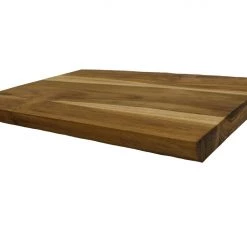 Mountain Woods, Large Brown Hand Crafted Live Edge Teak Cutting Board/Serving Tray | Cheese Board | Chopping Board | Charcuterie Board | Reversible Butcher Block – 15