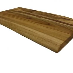Mountain Woods, Large Brown Hand Crafted Live Edge Teak Cutting Board/Serving Tray | Cheese Board | Chopping Board | Charcuterie Board | Reversible Butcher Block – 20" X 11" X 1" Serving Trays