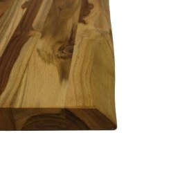 Mountain Woods, Large Brown Hand Crafted Live Edge Teak Cutting Board/Serving Tray | Cheese Board | Chopping Board | Charcuterie Board | Reversible Butcher Block – 20