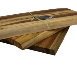 Mountain Woods, Large Brown Hand Crafted Live Edge Teak Cutting Board/Serving Tray | Cheese Board | Chopping Board | Charcuterie Board | Reversible Butcher Block – 20
