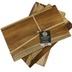Mountain Woods, Large Brown Hand Crafted Live Edge Teak Cutting Board/Serving Tray | Cheese Board | Chopping Board | Charcuterie Board | Reversible Butcher Block – (15