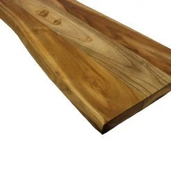 Mountain Woods, Large Brown Hand Crafted Live Edge Teak Cutting Board/Serving Tray | Cheese Board | Chopping Board | Charcuterie Board | Reversible Butcher Block – 27