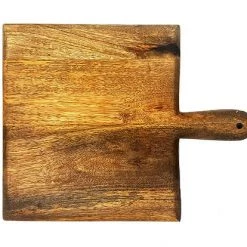 Mountain Woods Brown Casa Rustic Collection Large Square Paddle Cutting & Serving Board - 14