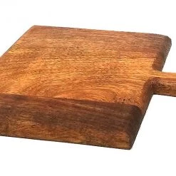Mountain Woods Brown Casa Rustic Collection Medium Square Paddle Cutting & Serving Board - 11"