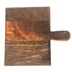 Mountain Woods Brown Casa Rustic Collection Small Square Paddle Cutting & Serving Board - 9