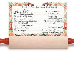 Mountain Woods Brown Rolling Pin Recipe Card Holder - 8.13"