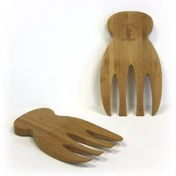 Simply Bamboo Brown Salad Hands - 7'' On Sale