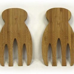 Simply Bamboo Brown Salad Hands - 7'' On Sale