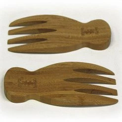 Simply Bamboo Brown Salad Hands - 7'' On Sale