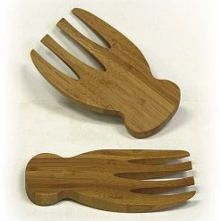 Simply Bamboo Brown Salad Hands - 7'' On Sale