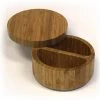 Simply Bamboo 2 Compartment Salt & Spice Box With Removable, Rotating, Magnetic Top - 4.75''