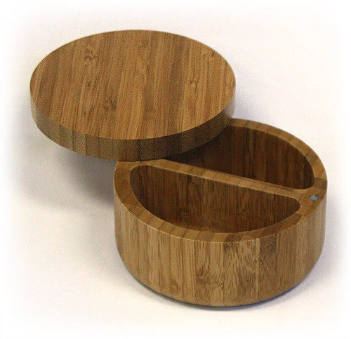 Simply Bamboo 2 Compartment Salt & Spice Box With Removable, Rotating, Magnetic Top - 4.75'' 3 Simply Bamboo 2 Compartment Salt & Spice Box With Removable, Rotating, Magnetic Top - 4.75''