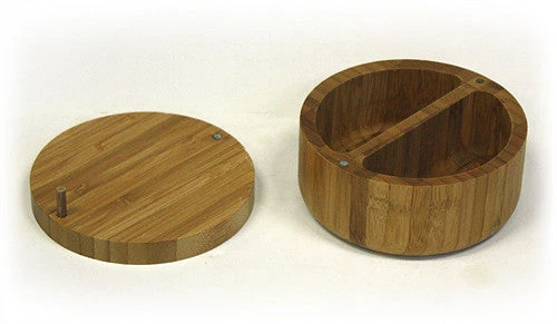 Simply Bamboo 2 Compartment Salt & Spice Box With Removable, Rotating, Magnetic Top - 4.75'' 5 Simply Bamboo 2 Compartment Salt & Spice Box With Removable, Rotating, Magnetic Top - 4.75''